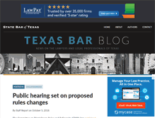 Tablet Screenshot of blog.texasbar.com